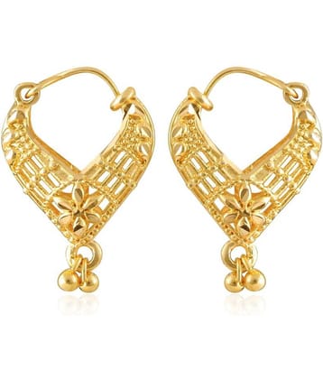Vighnaharta - Golden Clip-Ons Earrings ( Pack of 1 )