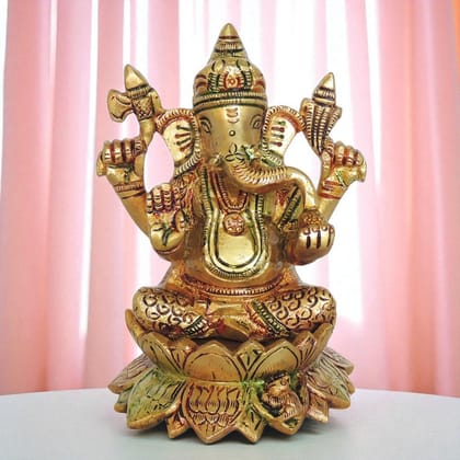 Brass Showpiece Ganesh Ji God Idol Statue (BSMAS1411 G)