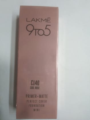 Lakme C140 Cool rose Primer + matte Perfect cover Foundation Mini 