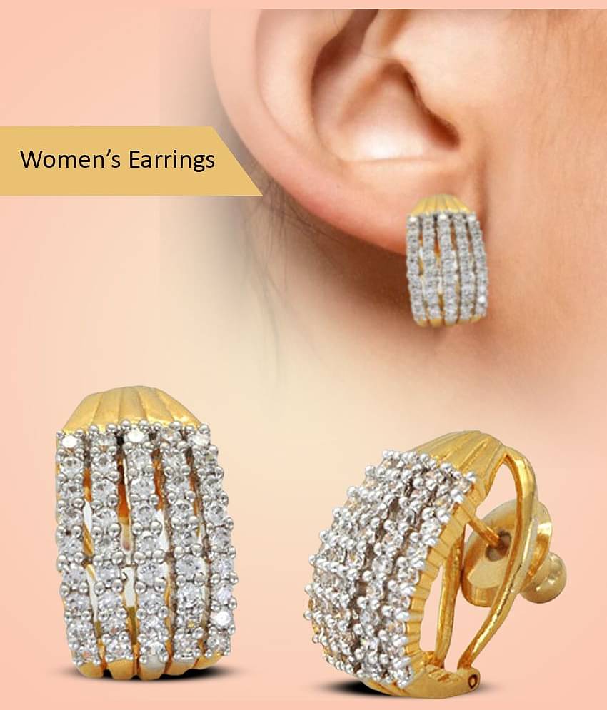 Wedding Bells new arrival latest trendy beautiful smart fancy fashionable silver gold diamond designer stylish royal superb awesome wedding bridal cool earrings