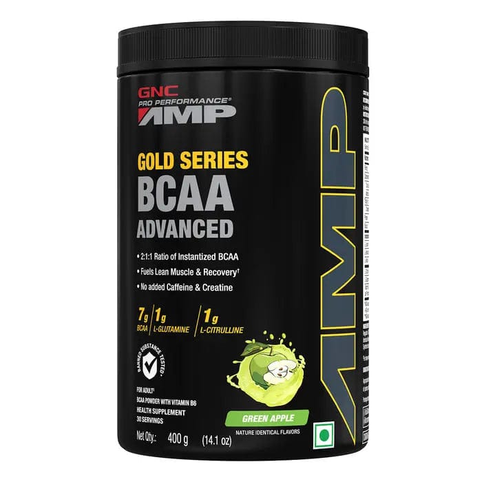GNC AMP Gold Series BCAA Advanced-400g / Green Apple