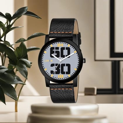 LOREM Grey Sllim Analog Watch for Men LR47-UF