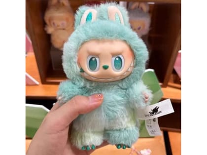 Pastel Rainbow Labubu Plush Charm - Adorable Collectible Toy