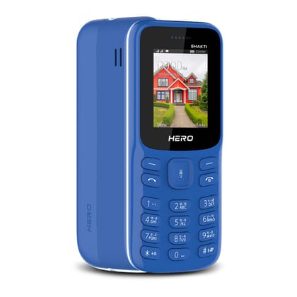 Lava Hero Shakti Dual Sim Keypad Mobile Phone (with Vibration Alert) | 1.8 Display | Super Saving Battery Mode | Stylish Keypad | Sturdy Build | Number Talker | (Pepsi Blue)