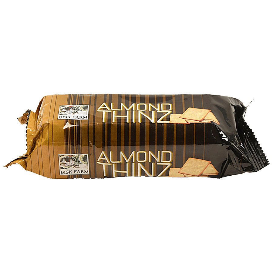 Bisk Farm Thinz - Almond, Light & Crispy, Teatime Snack, 50 g Pouch