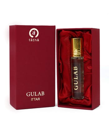 Tatha Gulab Ittar - 10ml Pure Rose Attar for Men & Women | Stress-Relief, Romantic Scent, Long-Lasting Aroma, Multi-Use Fragrance