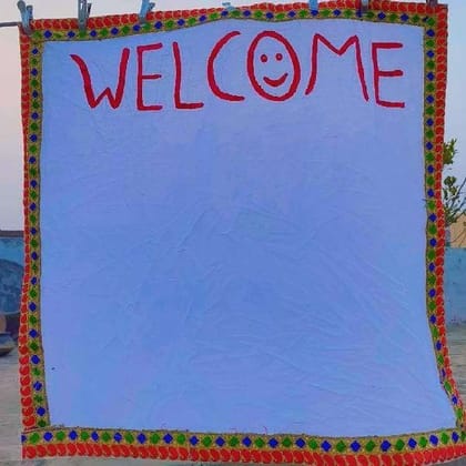 White Footprints Welcome Handmade White Festive Occasion
