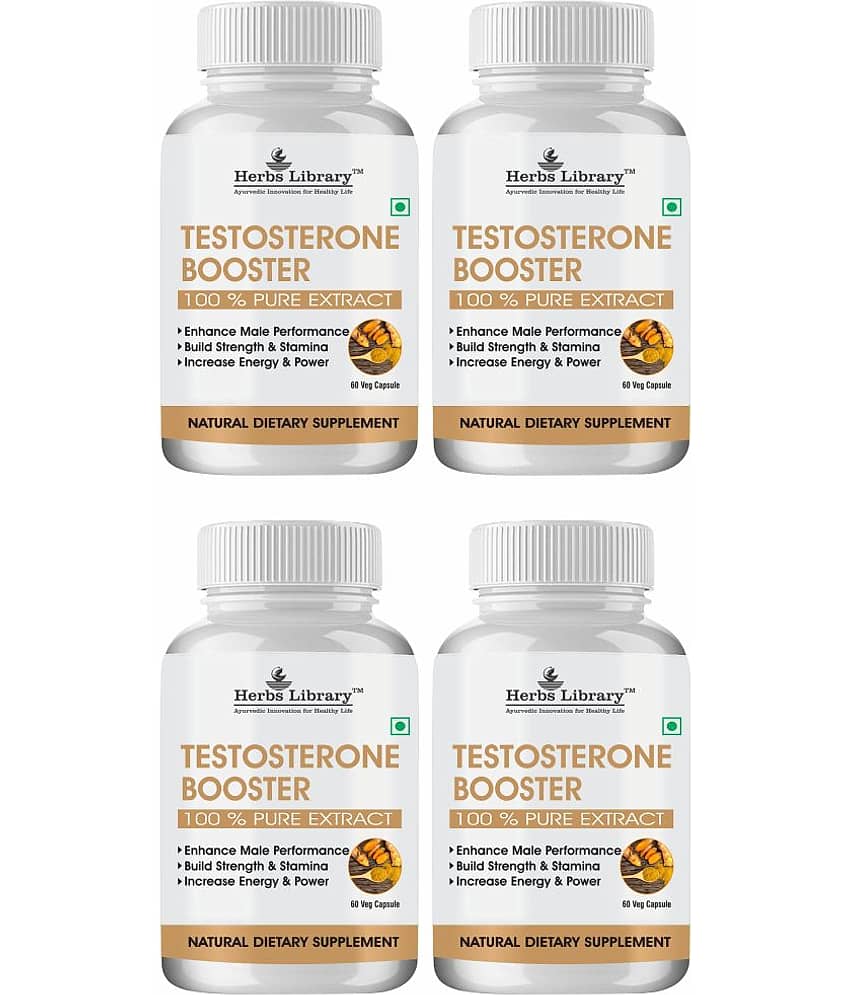 Herbs Testosterone Supplement Improve Overall Health, 60 Capsules each (Pack of 4)