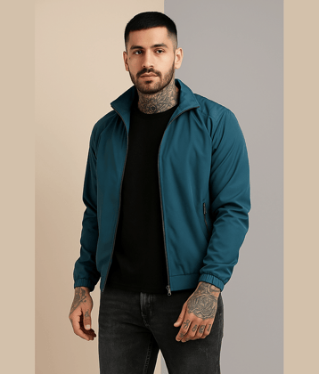 VOXATI Polyester Men's Casual Jacket - Blue ( Pack of 1 )
