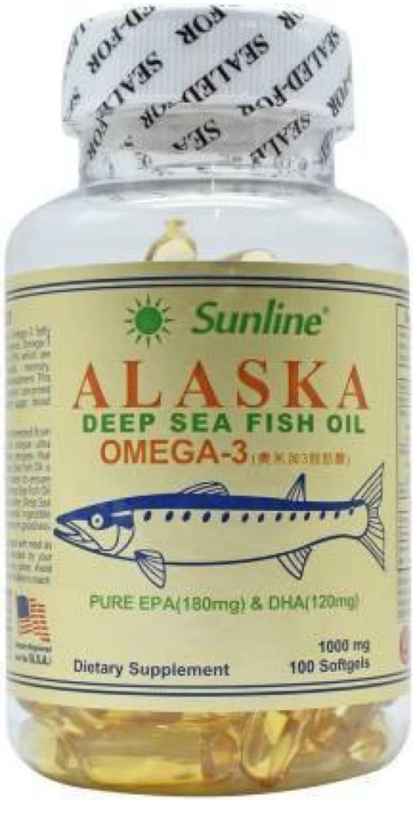 SUNLINE DEEP SEA FISH OIL, OMEGA -3 ( 1000MG)