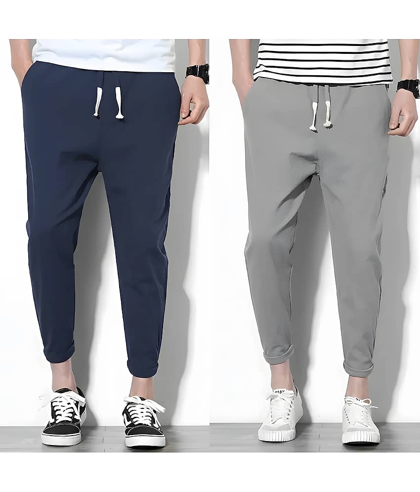 Reya Multicolor Polyester Men's Joggers ( Pack of 2 )