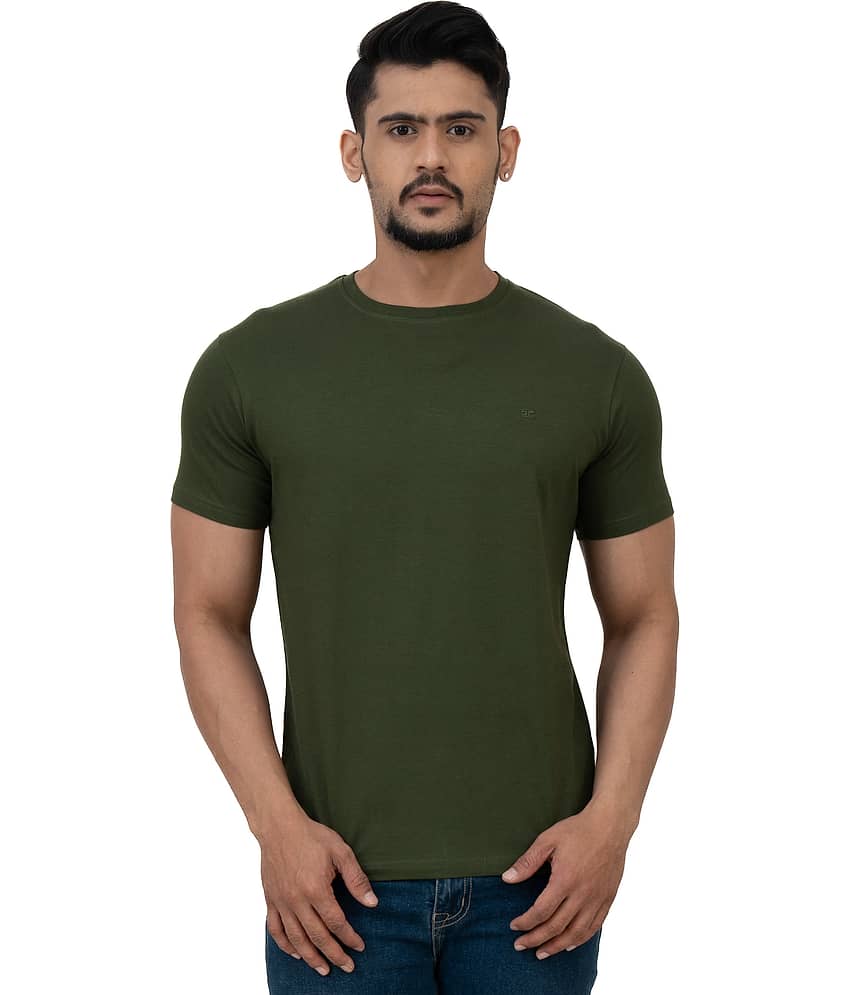 Cotstyle Pack of 1 Cotton Regular Fit Men's T-Shirt ( Green )