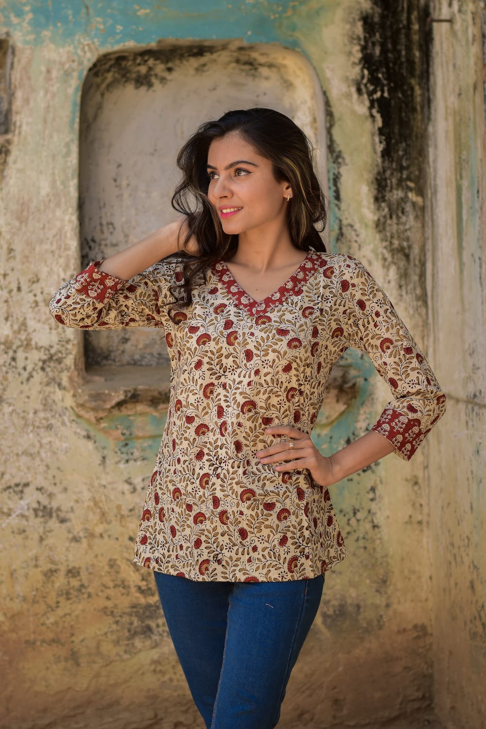 JAIPUR HANDBLOCK PRINT New collection of cotton hand printed short kurti 46