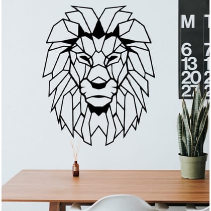 Lion Face Metal Wall Art