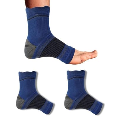 3_Pair Set Unisex Casual Cotton Printed Ankle Length Support Socks (Multicolor)-PID63413