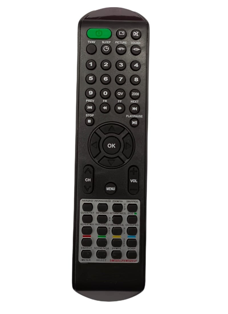 LCD-LED Remote No. SMT 22, Compatible with SANSUI LCD-LED TV Remote Control-Old Remote Functions Must Be Exactly Same (Color Multicolor)