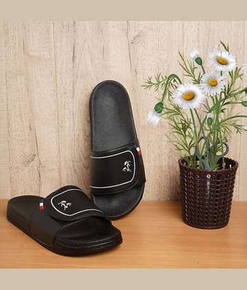 PERY PAO Black Men's Slide Flip Flop