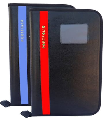 Kopila 20 Leafs(50 Micron) office file/document bag/certificate /report file Set of 2 Sky Blue & Orange Color
