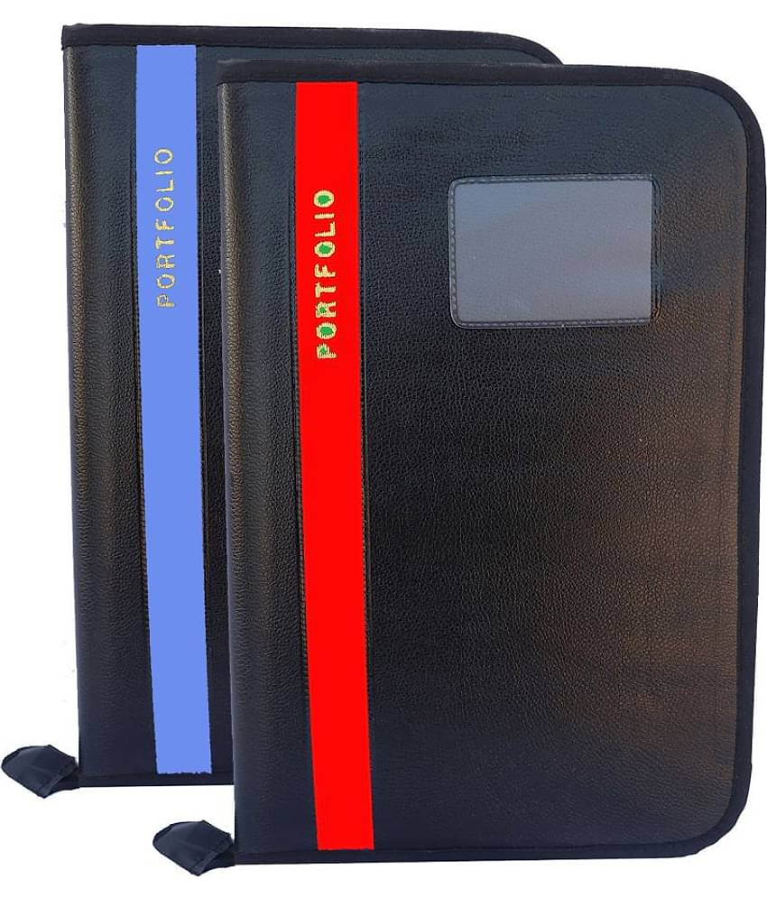 Kopila 20 Leafs(50 Micron) office file/document bag/certificate /report file Set of 2 Sky Blue & Orange Color