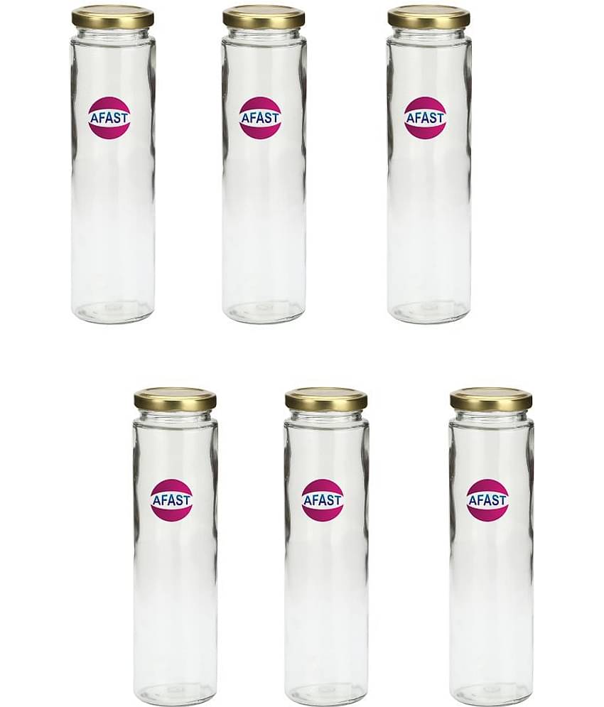 Somil Glass Container, Transparent, Pack Of 6, 500 ml