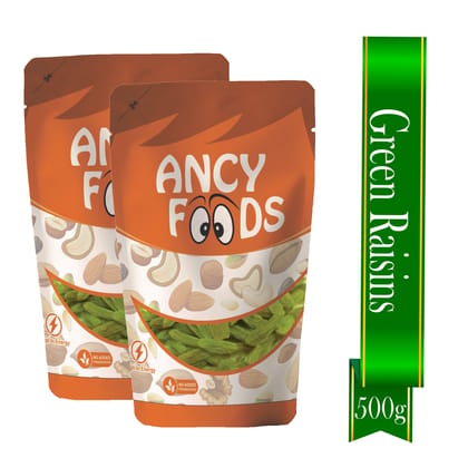 Ancy Kishmish (Green Raisins) 500 Grams (250gm X 2) - Hari Darakh | Green Raisns Nutrient-Rich Superfood for Energy |Hari Kishmish Rich Source of Potassium & Dietry Fiber – This seedless Kish