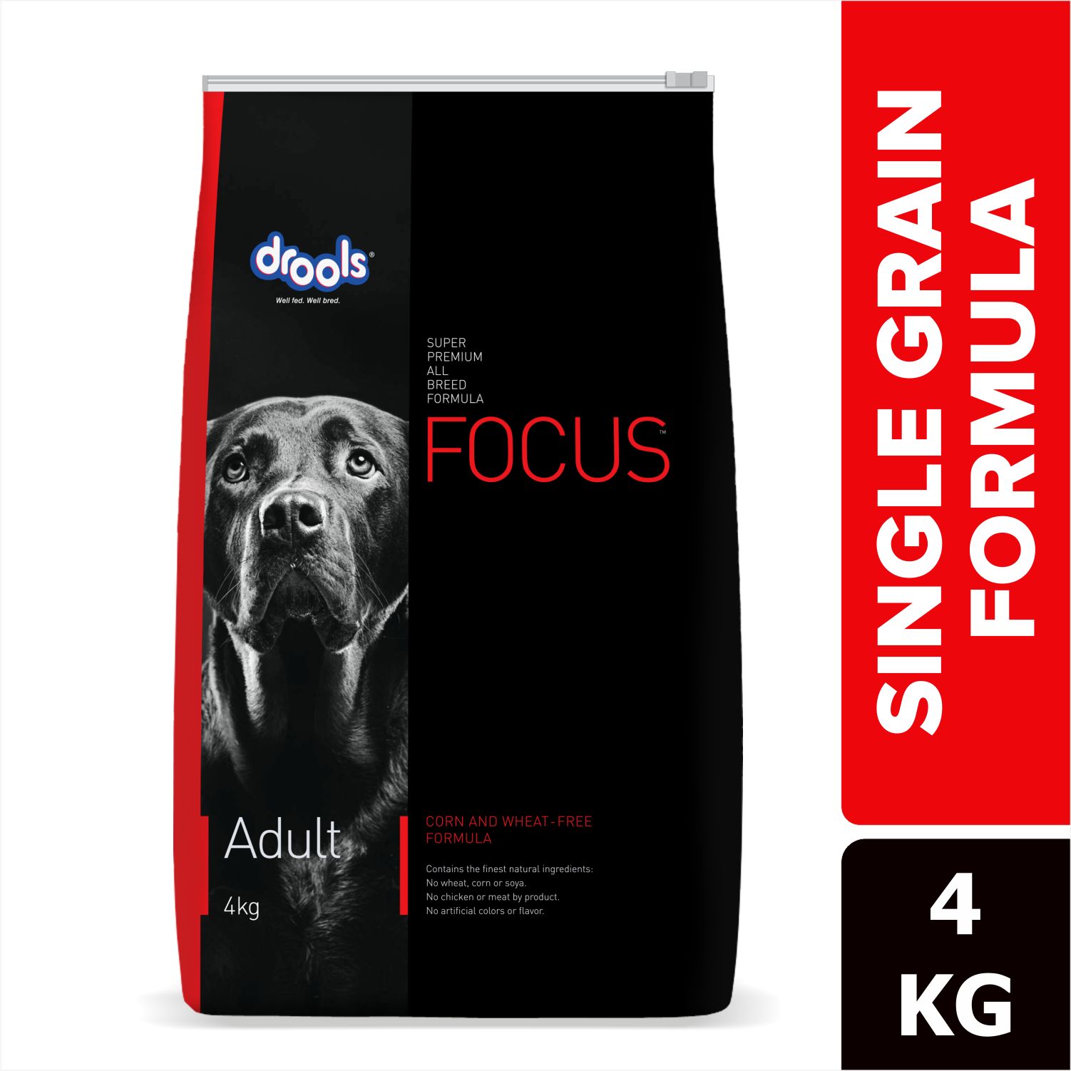 Drools Focus Adult Super Premium Dry Dog Food, Chicken, 4kg