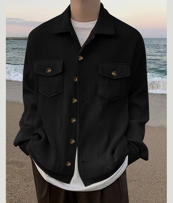 Eyebogler Poly Cotton Oversized Fit Striped Full Sleeves Men's Casual Shirt - Green ( Pack of 1 )