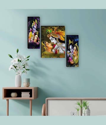 Saf radha krishna religious modern art MDF Painting Without Frame