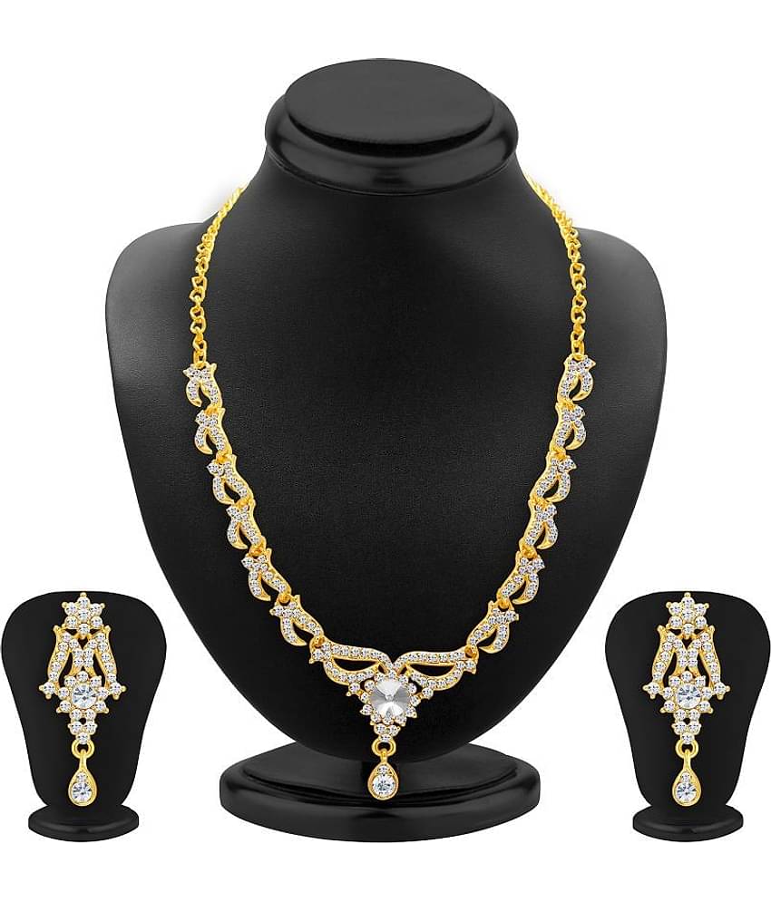 Sukkhi Alloy Golden Collar Traditional 18kt Gold Plated Necklaces Set