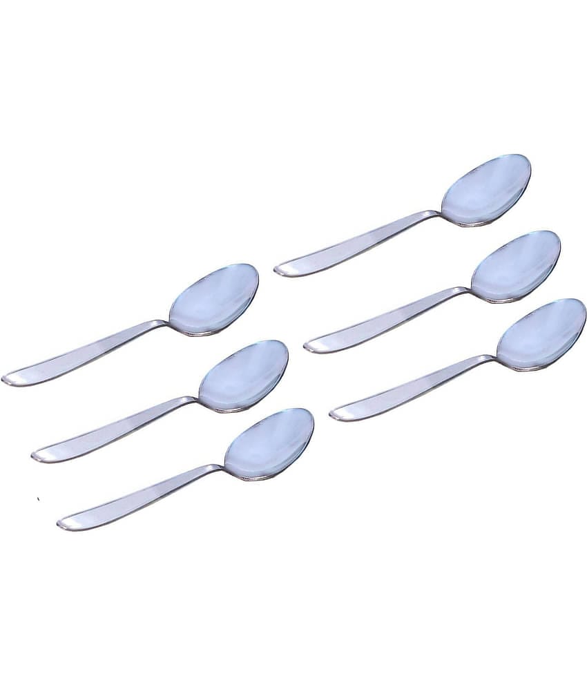 A & H ENTERPRISES - Stainless Steel Steel Dessert Spoon ( Pack of 6 )