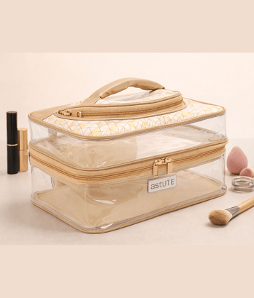 Astute Handbags Accessories Artificial Leather Set of 1 ( Rose Gold )