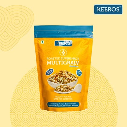 Keeros Lightly Salted Multigrain, Healthy & Diabetic Friendly Roasted Super Snack, 400 gm
