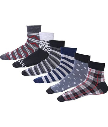 RC. ROYAL CLASS - Cotton Men's Striped Multicolor Ankle Length Socks ( Pack of 6 )