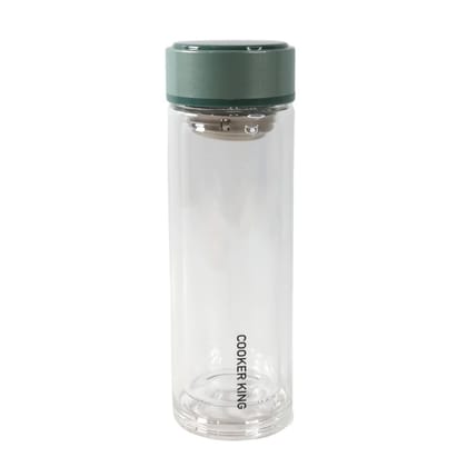 Double Wall Glass Infuser Tea Mug (Transparent) Double Wall Glass Infuser Tea Mug (Transparent)