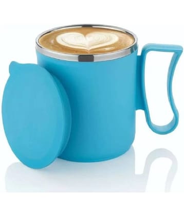 Dynore - Navy Blue Steel Coffee Mug ( Pack of 1 )