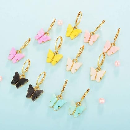 Pinapes Clip on Earrings for Women and Girls - Set of 6 Pinapes Clip on Earrings for Women and Girls - Set of 6