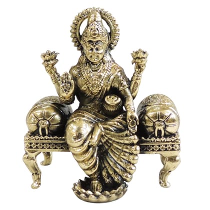 Brass Laxmi Sofa Idol for Living Room & Mandir, Height : 3 Inch (BSMAS1908 L)