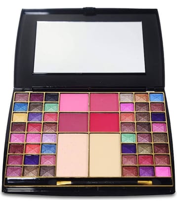54 color Eyeshadow Pallete with Blusher & compact Powder, Pack of 1