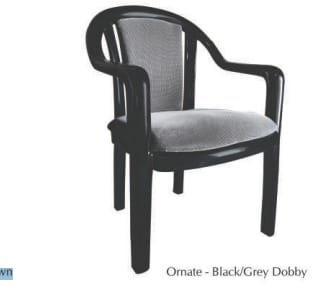 Ornate - Black/Grey Dobby  chair
