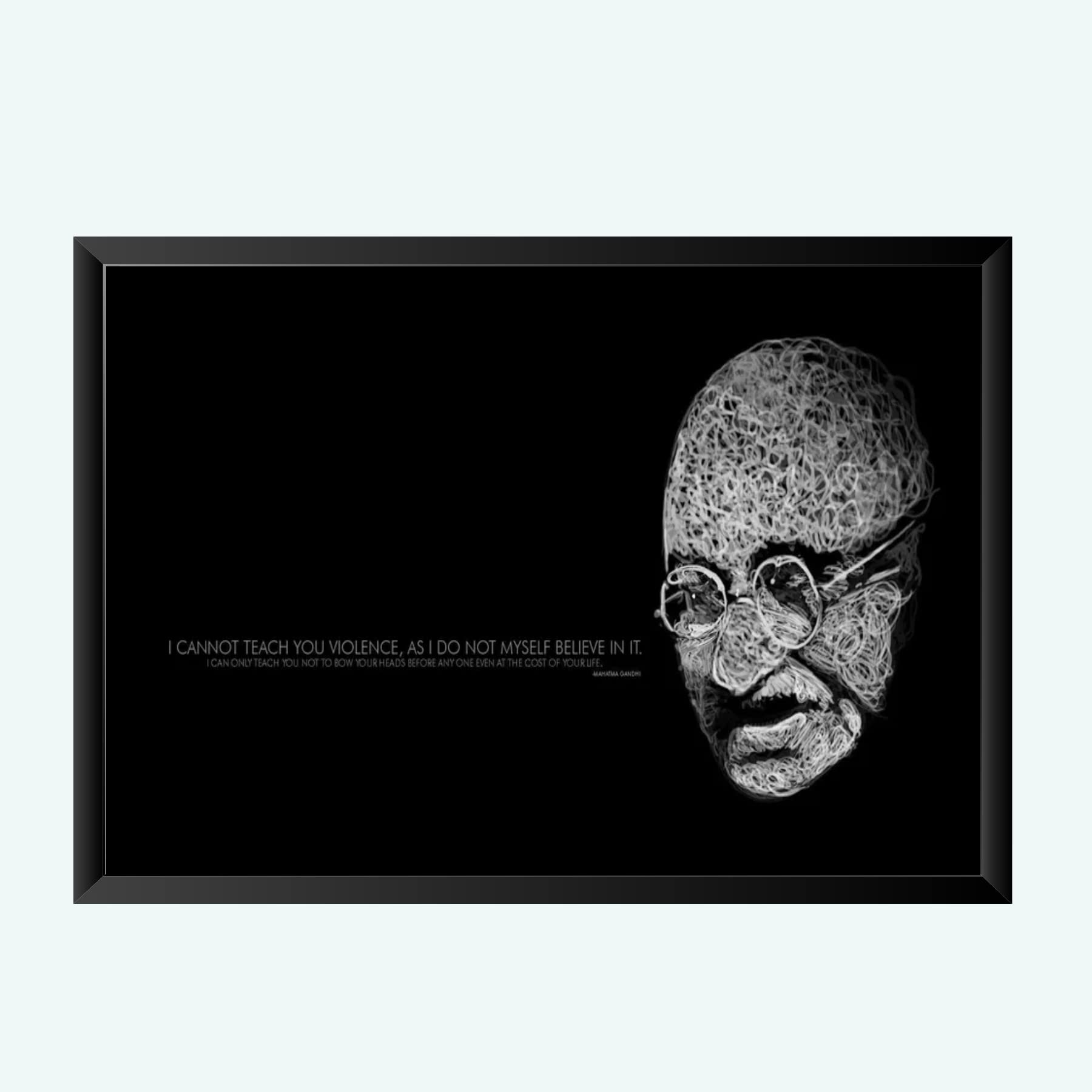 NOKKES Gandhi ji Wall Photo Frame For And Wall Decoration Wall Photo Frame Size 8X12 Inch_2
