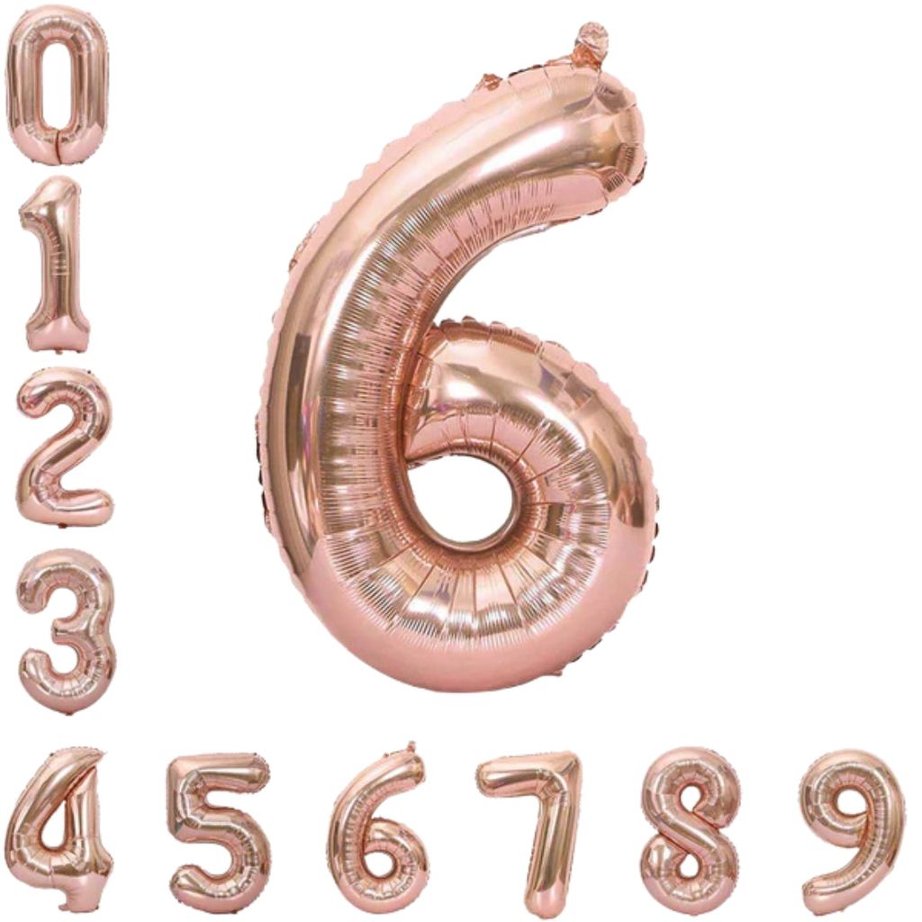 40 Numerical 6 Rose Gold Balloon - Party and Festive Needs | Buy online on ZillyBuy