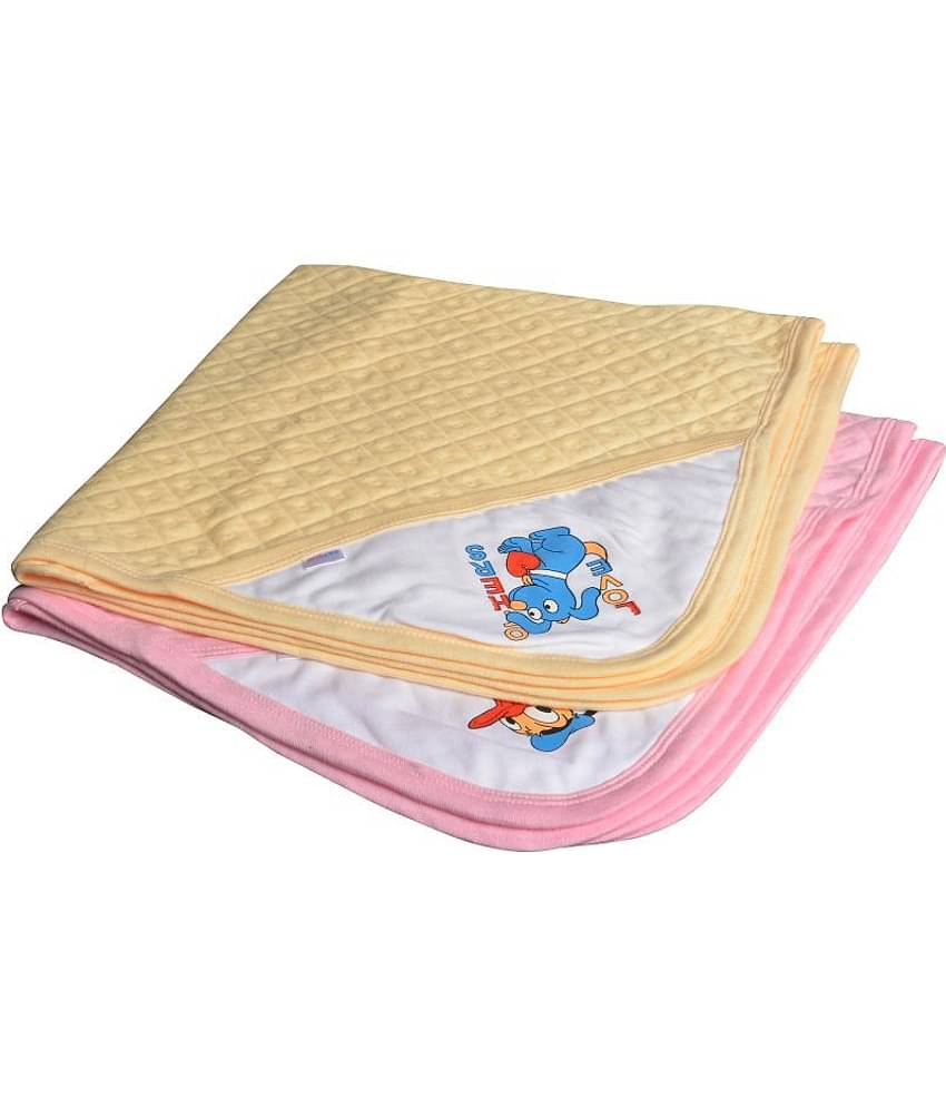 CATCUB Multi-Colour Polyester Towel cum blanket ( 72 cm × 72 cm 2 pcs )