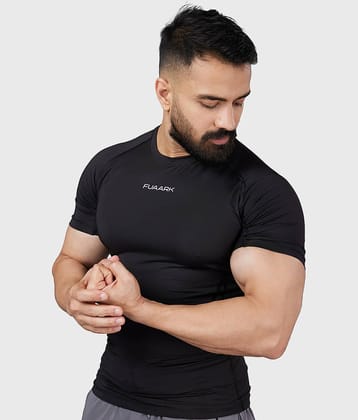 Fuaark Navy Polyester Slim Fit Men's Sports T-Shirt ( Pack of 1 )