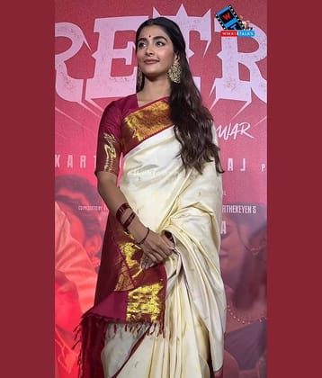 fab woven Art Silk Woven Design Banarasi saree With Unstitched Blouse Piece ( Off White )