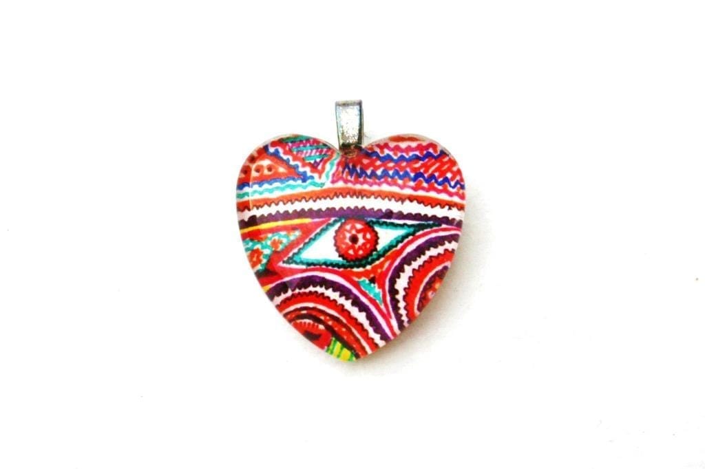 EYE-CANDY - Heart shaped GlassTile Pendant