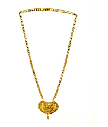 h m product Gold Plated Letest & Designer Mangalsutra For Women-100182