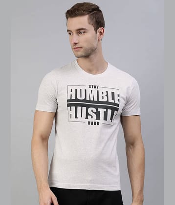 Huetrap Pack of 1 Cotton Blend Regular Fit Men's T-Shirt ( White )