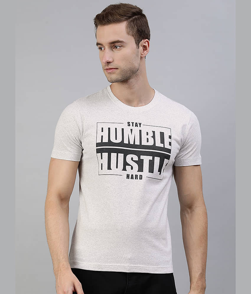 Huetrap Pack of 1 Cotton Blend Regular Fit Men's T-Shirt ( White )