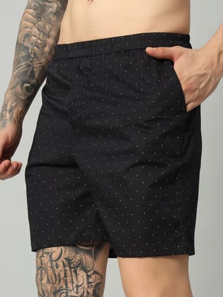 OWO THE LABEL Men’s Organic Cotton Boxer Shorts – A Classic Polka Dot Design-S