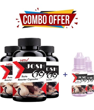 Hmv Herbals Josh 69 Men Power Combo Capsules+Oil Capsule 90 No.S Pack of 5